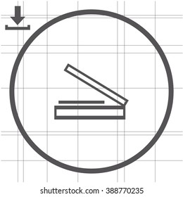 Scanner vector icon.