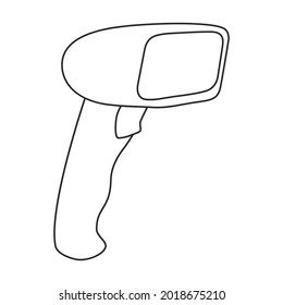 Scanner vector icon.Outline vector icon isolated on white background scanner.
