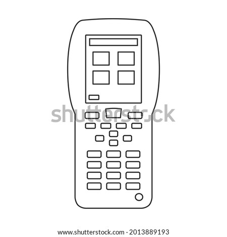 Scanner vector icon.Outline vector icon isolated on white background scanner.