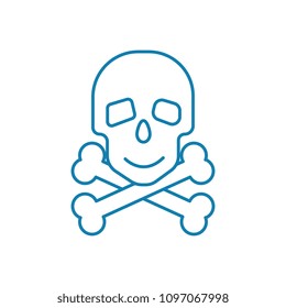 Scanning bones linear icon concept. Scanning bones line vector sign, symbol, illustration.