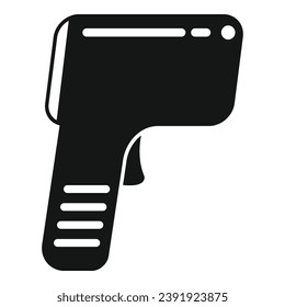 Scanning equipment temperature icon simple vector. Gauge tool. Gun device