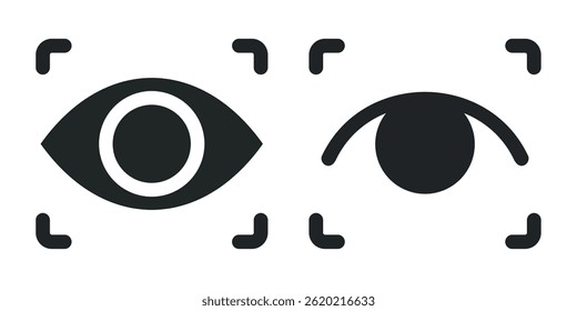 Scanning eyes icon. Illustration vector