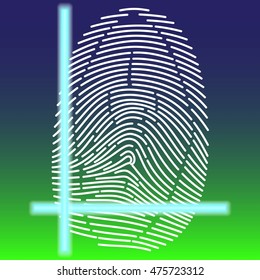 Scanning a fingerprint.