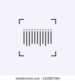 Scanning icon isolated on background. Barcode symbol modern, simple, vector, icon for website design, mobile app, ui. Vector Illustration