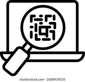 Scanning Icon Line Vector Illustration