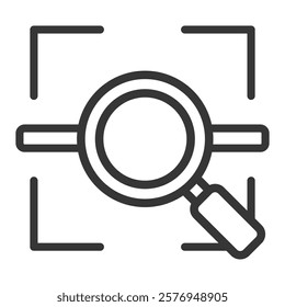 Scanning Icon Lineal Style Vector Illustration