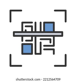 Scanning icon vector image. Can also be used for Cyber Security. Suitable for mobile apps, web apps and print media.