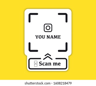 Scanning Identification System. Scan Me. Name scan. Vector illustration.