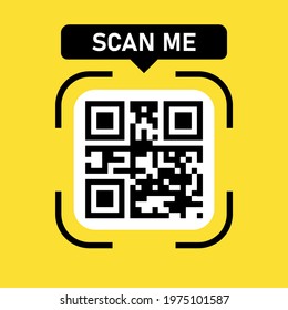 Scanning Identification System. Scan Me. Name scan. Vector illustration.