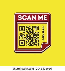 Scanning Identification System. Scan Me. Name scan. Vector illustration.