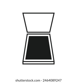 
scanning machine icon vector illustration
