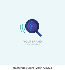 Scanning magnifier icon representing AI-powered search, detection, and deep data analysis across digital platforms.