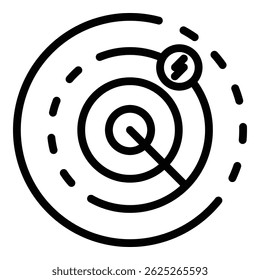 Escaneando el icono de malware. Esquema de escaneo de Vector de malware para Diseño web aislado en fondo blanco