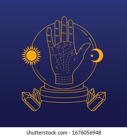 escanear el icono de la palma y el logotipo ui design