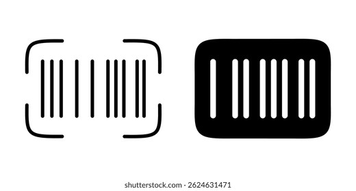 Scanning and pricing icon. Linear and silhouette style.