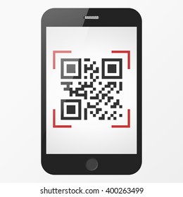 Scanning Qr Code Stock Vector (Royalty Free) 400263499 | Shutterstock