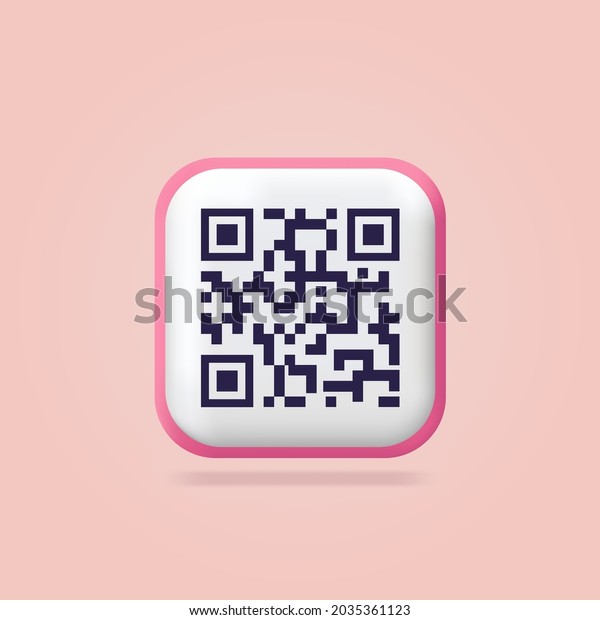 Scanning qr code. Download page\
of the mobile app. Web banner. Concept web design, website page\
development. Qr code verification landing page. 3d icons.\
Isolated