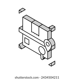 scanning and researching box isometric icon vector. scanning and researching box sign. isolated symbol illustration