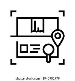 vector de icono de línea de cuadro de análisis e investigación. signo de cuadro de análisis e investigación. símbolo de contorno aislado ilustración negra