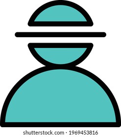 icono de la línea de color del vector de exploración