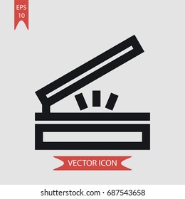 Scanning vector icon, illustration symbol