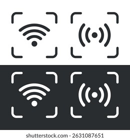 Scanning wifi id. Illustration vector
