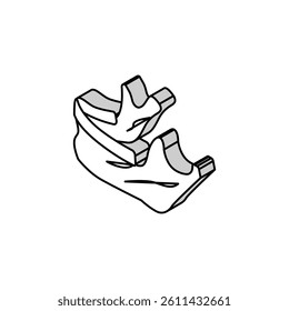 scapula bone isometric icon vector. scapula bone sign. isolated symbol illustration