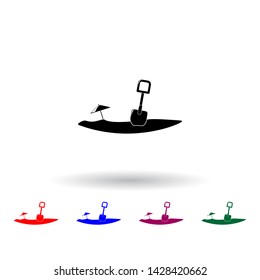 scapula on the beach multi color icon. Elements of beach holidays set. Simple icon for websites, web design, mobile app, info graphics
