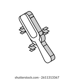 scapula for spice isometric icon vector. scapula for spice sign. isolated symbol illustration