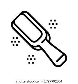 scapula for spice line icon vector. scapula for spice sign. isolated contour symbol black illustration