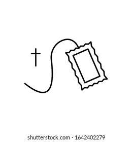 Scapulars, Christianity icon. Simple line, outline vector religion icons for ui and ux, website or mobile application
