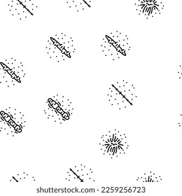 Scar After Trauma Or Surgery Vector Seamless Pattern Thin Line Illustration