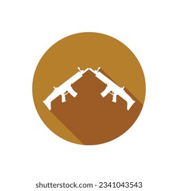 diseño del logotipo de la ilustración del icono de la pistola de cicatriz