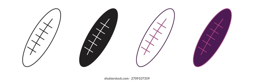 Conjunto de ícones de cicatriz , ilustração de vetor.