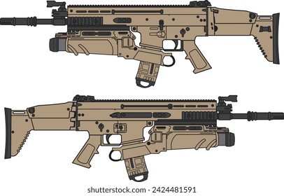 Scar L MK16 EGML 5.56x45 mm - illustrator