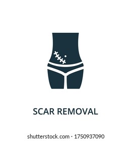 Scar Removal icon from plastic surgery collection. Simple line element scar removal symbol for templates, web design and infographics.