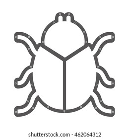 scarab beetle animal vector illustration icon design