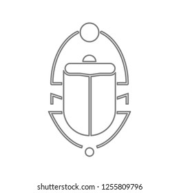 Scarab beetle icon. Element of cyber security for mobile concept and web apps icon. Thin line icon for website design and development, app development