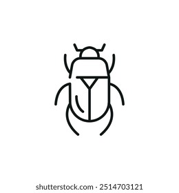 Scarab beetle icon. Simple scarab beetle icon for social media, app, and web design. Vector illustration