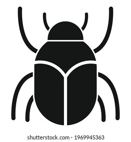 Scarab beetle insect icon. Simple illustration of Scarab beetle insect vector icon for web design isolated on white background