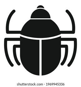 Scarab beetle treasure icon. Simple illustration of Scarab beetle treasure vector icon for web design isolated on white background