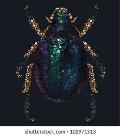 Scarab Beetle Vector