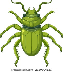 Scarab Beetle Vector Isolated on White Background illustration
