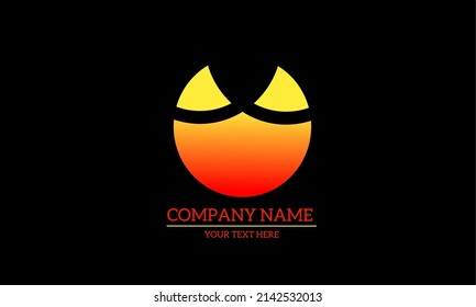Scarab beetle vector logo, isolated on black background illustration.