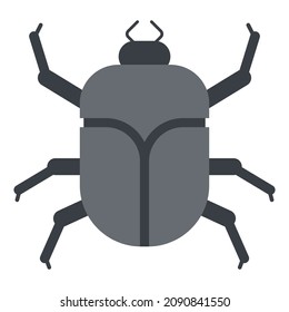 scarab flat clipart vector illustration