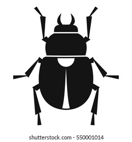 Scarab icon. Simple illustration of scarab vector icon for web