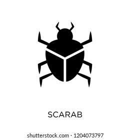 Scarab icon. Scarab symbol design from Desert collection. Simple element vector illustration on white background.