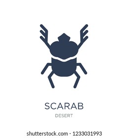 Scarab icon. Trendy flat vector Scarab icon on white background from Desert collection, vector illustration can be use for web and mobile, eps10