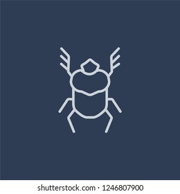 Scarab icon. Trendy flat vector Scarab icon on dark blue background from Desert  collection