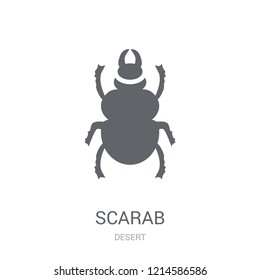 Scarab icon. Trendy Scarab logo concept on white background from Desert collection. Suitable for use on web apps, mobile apps and print media.